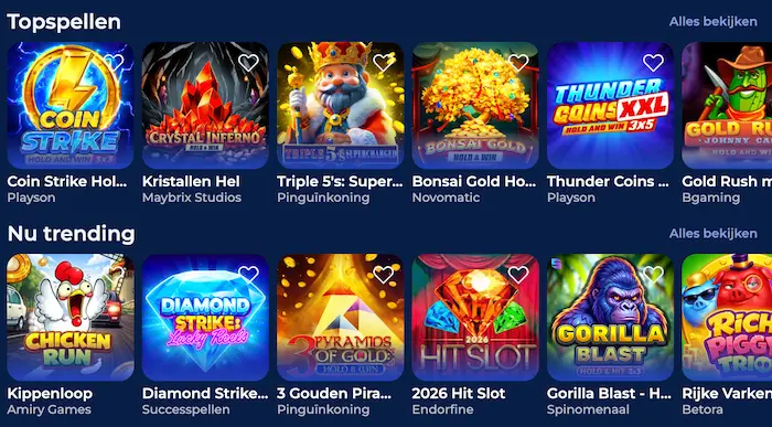 Carlospin Casino games